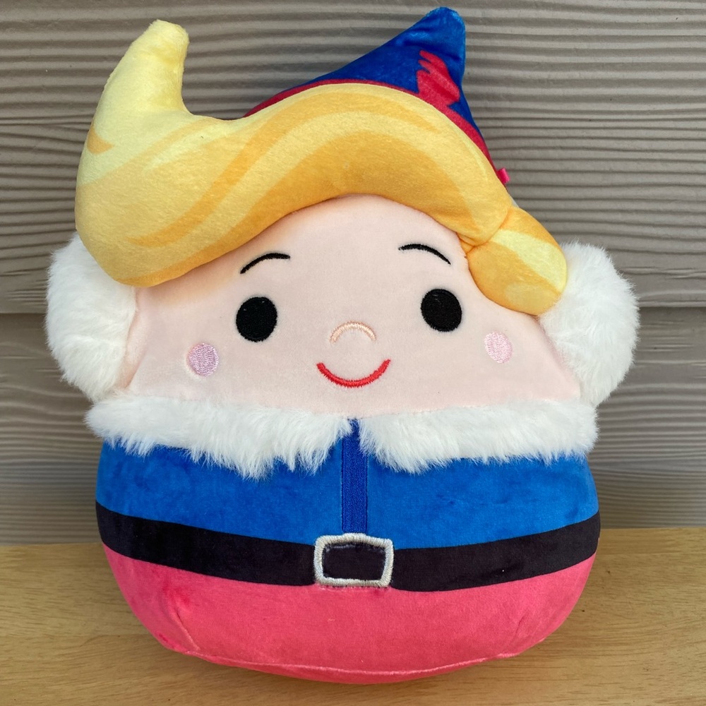 Preowned multicolor Collectible Christmas Elf Squishmallow - excellent condition